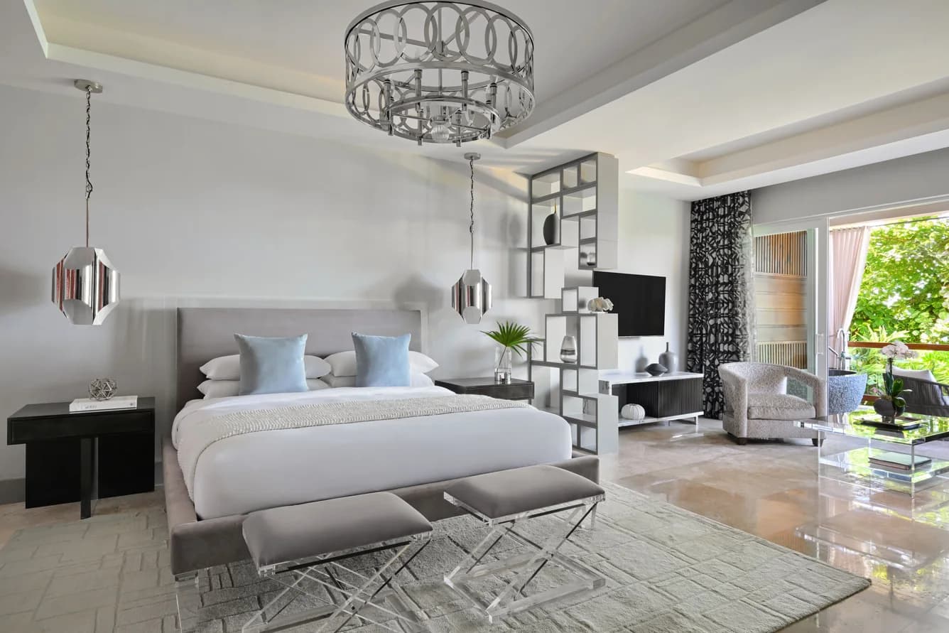 Schlafzimmer mit Sitzbereich