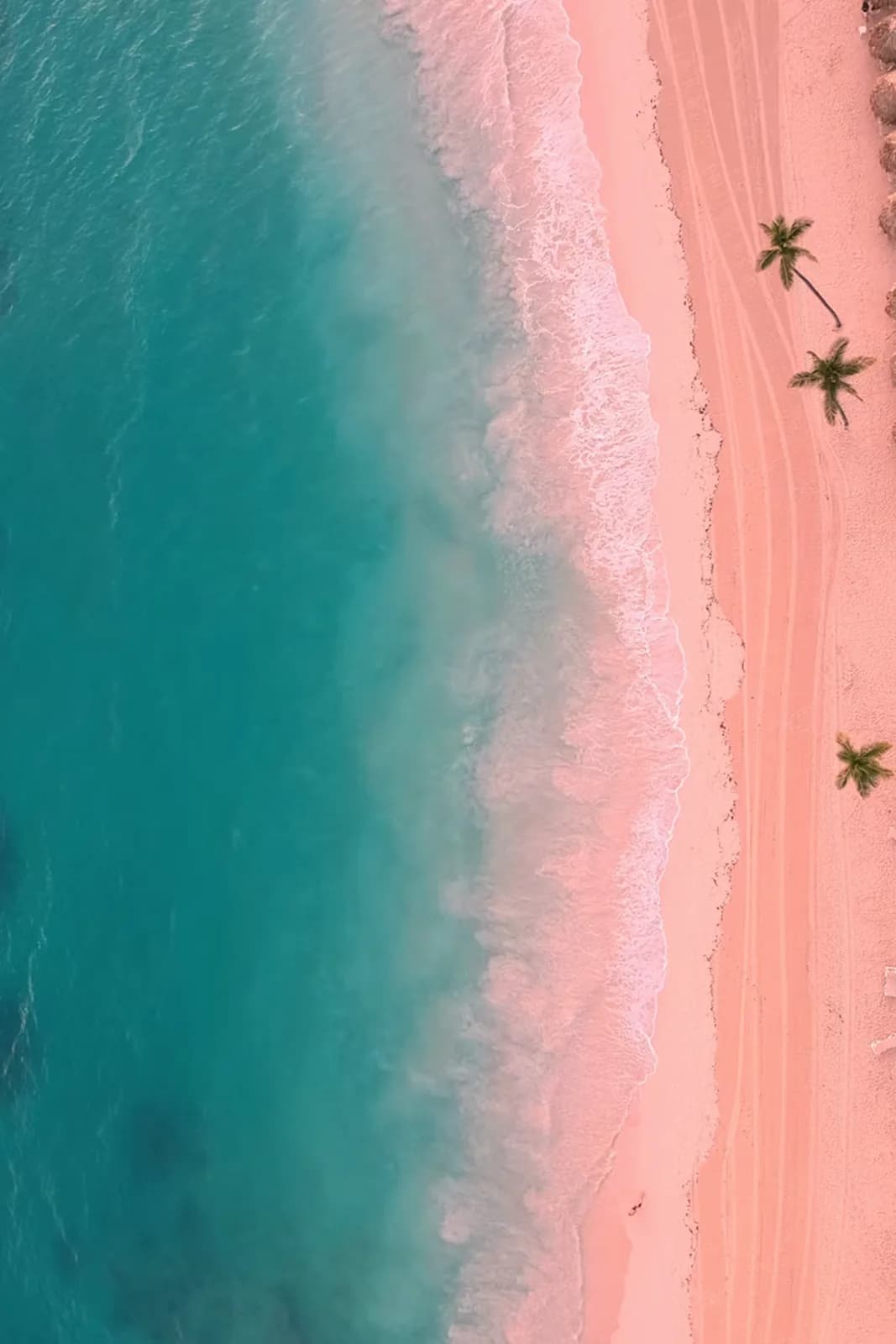 Der Pink Sands Beach im Nachmittagslicht