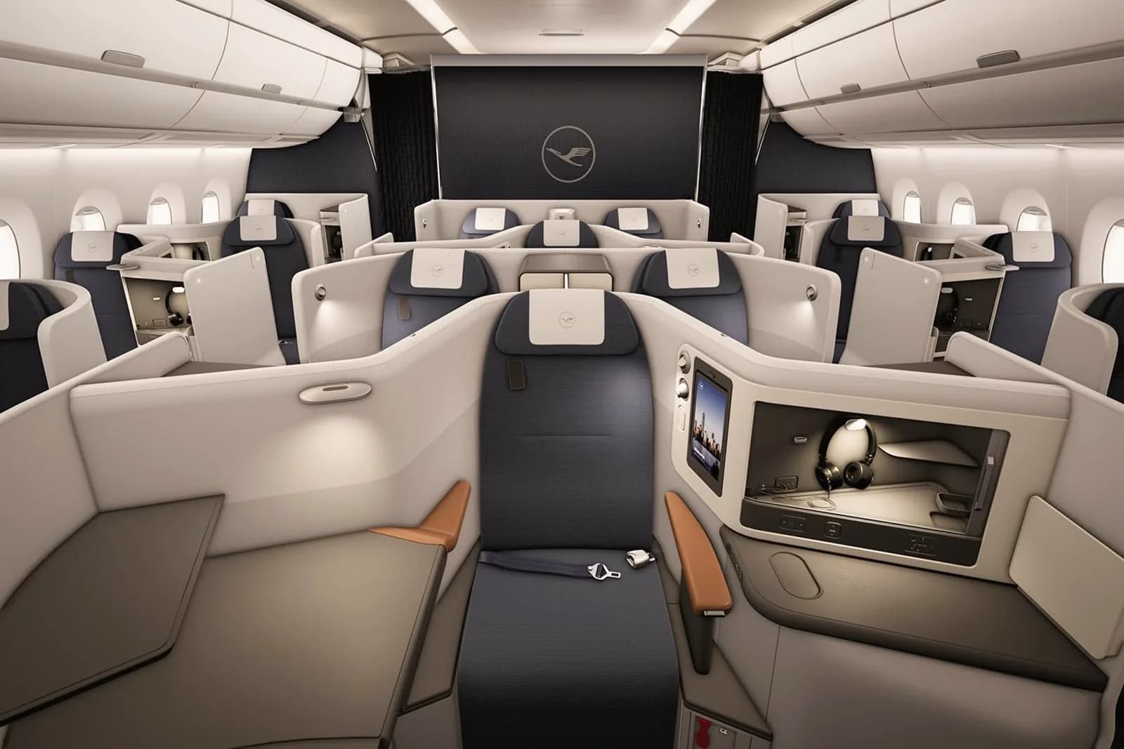 Business Class Kabine der Lufthansa